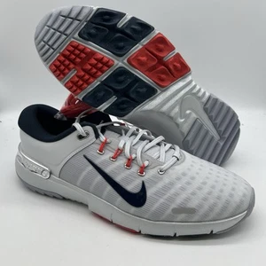 Nike Free Golf Men's Size 12 Golf Shoes Pure Platinum Armory Navy Red FZ8795-001 - Picture 1 of 9