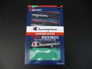 Champion Boy's Boxer Briefs Medium 4-Pack Everyday Active Stretch Soft Free S/H - Picture 1 of 5