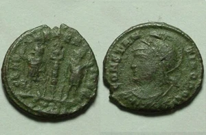 Constantine rare genuine ancient Roman coin 330 CONSTANTINOPOLIS Legion soldiers - Picture 1 of 4
