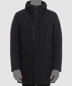 $1175 Herno Mens Black Lightweight Hooded Gore-tex Parka Coat Jacket IT 50 US 40 - Picture 1 of 4