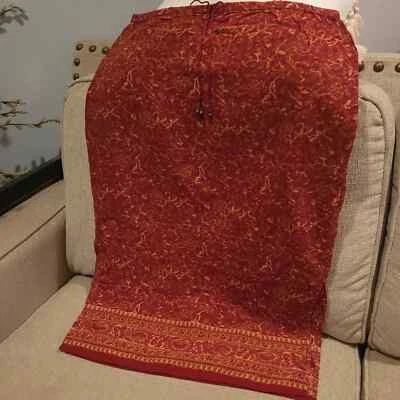 American Eagle Vintage Y2K Bohemian Boho Paisley Pencil Skirt Double Slit *sz 7* Foto 1 de 4