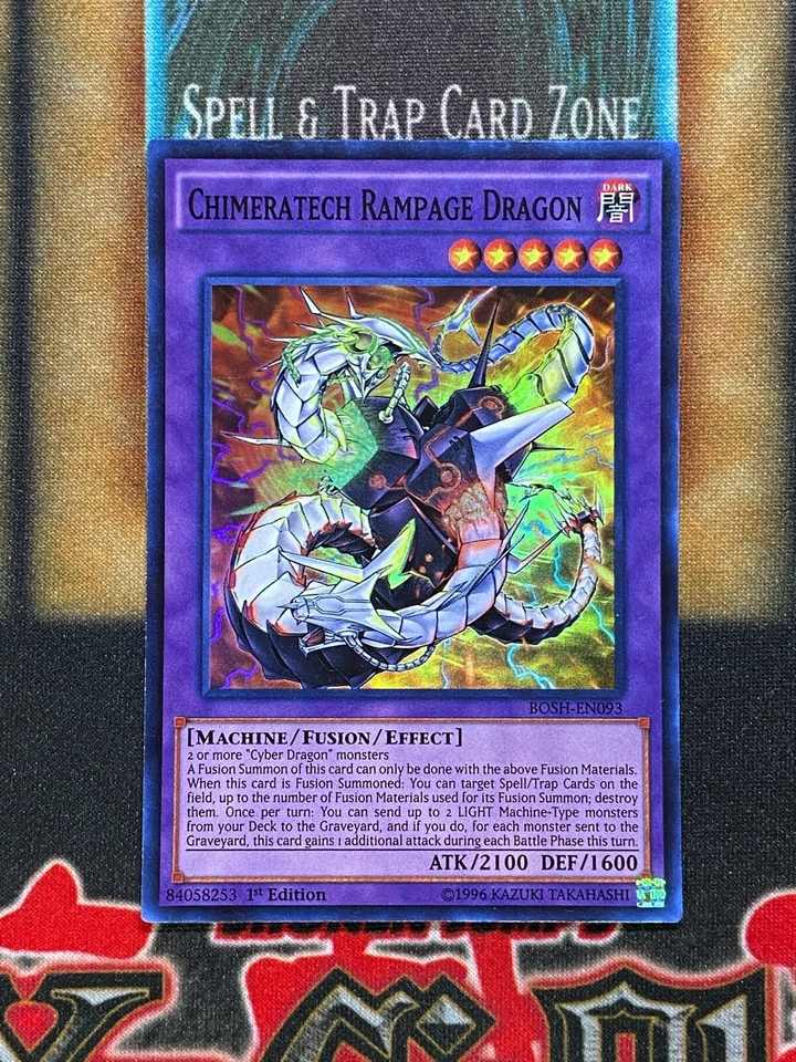 Yugioh Chimeratech Rampage Dragon BOSH-EN093 Super Rare 1st Ed NM - Image 1 of 1