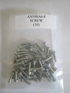 AN500A6-8 Fillister Screw 6-32 x 1/2 Slotted Drilled Head Steel - Lot of 50 - Picture 1 of 4