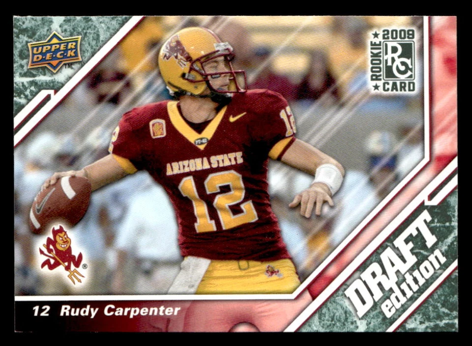 Rudy Carpenter 2009 Upper Deck Draft Edition Green Rookie Card #77 Arizona St - Image 1 of 2