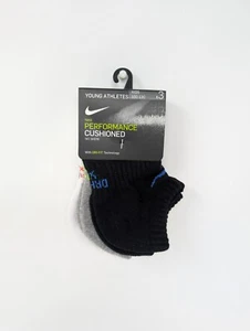 Nike Boys' 3-Pairs Young Athletes No-Show Socks Sz:5/6 TN0011-GK6 New B1(A36T) - Picture 1 of 3