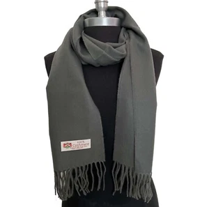 Men Women's Winter 100% Cashmere Plaid Solid Wool Scarf Scarves Made in England - Picture 1 of 74