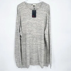 Suéter Dressmann 4XL Algodón Cuello Redondo Gris Jaspeado Tejido Gris Mezcla de Lana Suave - Imagen 1 de 5
