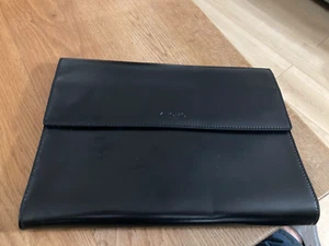GENUINE KNOMO LEATHER PORTABLE ORGANIZER WALLET UPTO 10'' TABLETS iPAD AIR PRO - Picture 1 of 7