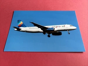 Small Planet Airlines Airbus A320 SP-HAB colour photograph - Picture 1 of 1