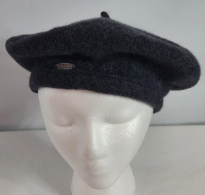 Vintage Liz Claiborne Beret 100% Gray Wool Winter Hat Cap Czech Republic CLASSIC - Image 1 of 4