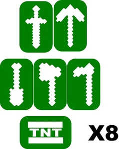 48 x Minecraft tools Body Art, Face paint Glass Etching Glitter Stencil Art - Picture 1 of 3