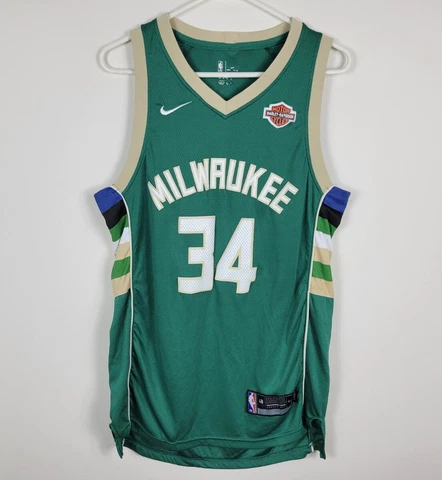 Giannis Antetokounmpo #34 Milwaukee Bucks Nike NBA Basketball Jersey Mens 48 +4 Cover