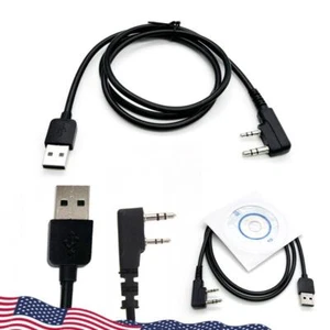 2 Pins Plug USB Programming Cable for TYT DMR Radio MD-380 MD-390 Retevis RT3 - Zdjęcie 1 z 5