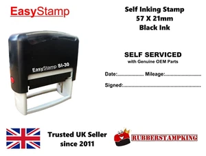 Rubber Stamp Self Serviced Self Inking Garage Mechanic Home - 57 X 21mm - Picture 1 of 12