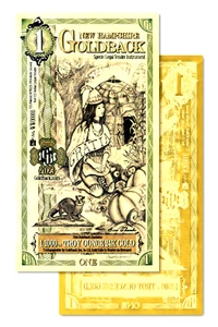 1 NUEVO BILLETE DE ORO DE 24K HAMPSHIRE GOLDBACK 1/1000 OZ - VENTA DE DISEÑO DESCONTINUADO🔥 - Imagen 1 de 8