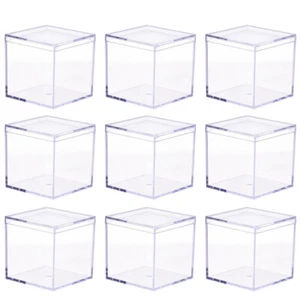 9 Pcs Acrylic Packaging Box Travel Bride Storage with Lid Candy Containers - Picture 1 of 12