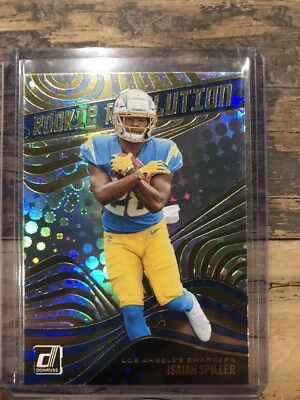 2022 Panini Donruss Isaiah Spiller Rookie Revolution REV-15 Chargers - Image 1 of 2