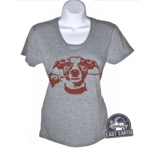 Jack Russell Terrier T-Shirt - Womens M Triblend - Rose Shirt for Her - LAST ONE - Picture 1 of 2