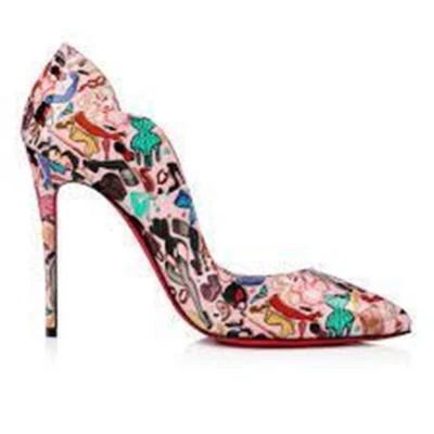 Christian Louboutin HOT CHICK 100 Tacones Vieira Bombas Zapatos Poupee Pin Up $795 Foto 1 de 4