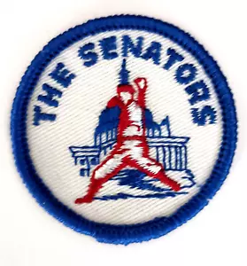 Vintage Washington Senators Baseball Team Logo Jacke Mütze Aufnäher 1970er Jahre Neu aus altem Lagerbestand - Bild 1 von 3