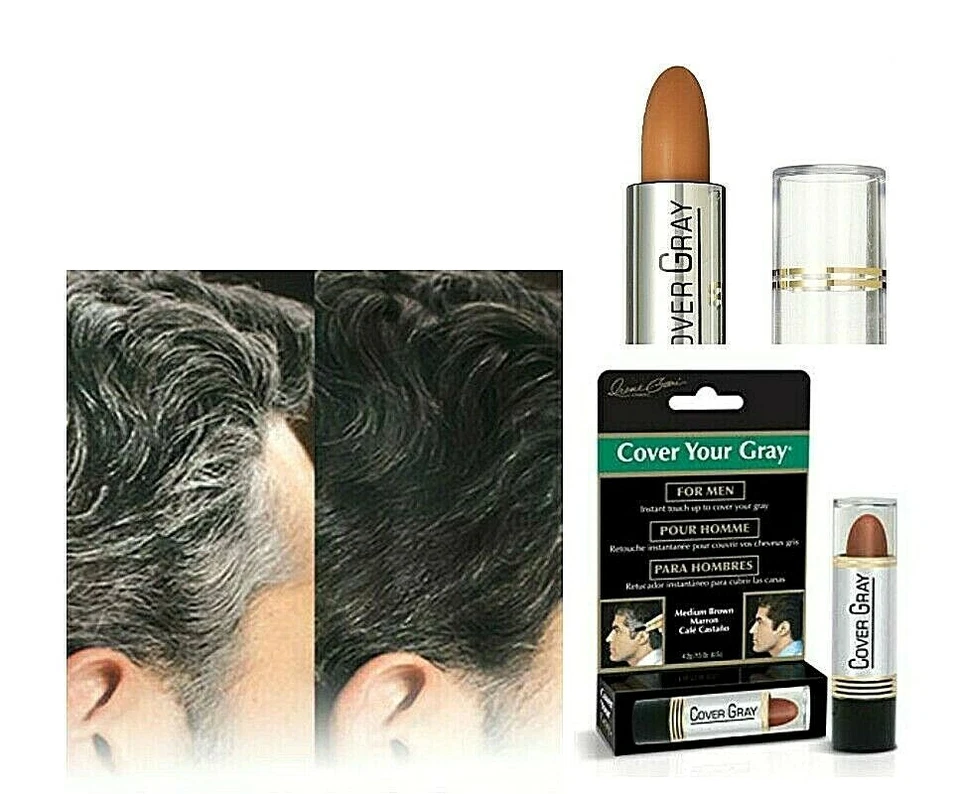 Cover Your Grey for Men Gray Coverage Stick Instant Touch Up Color Black Brown  - Image 1 of 1