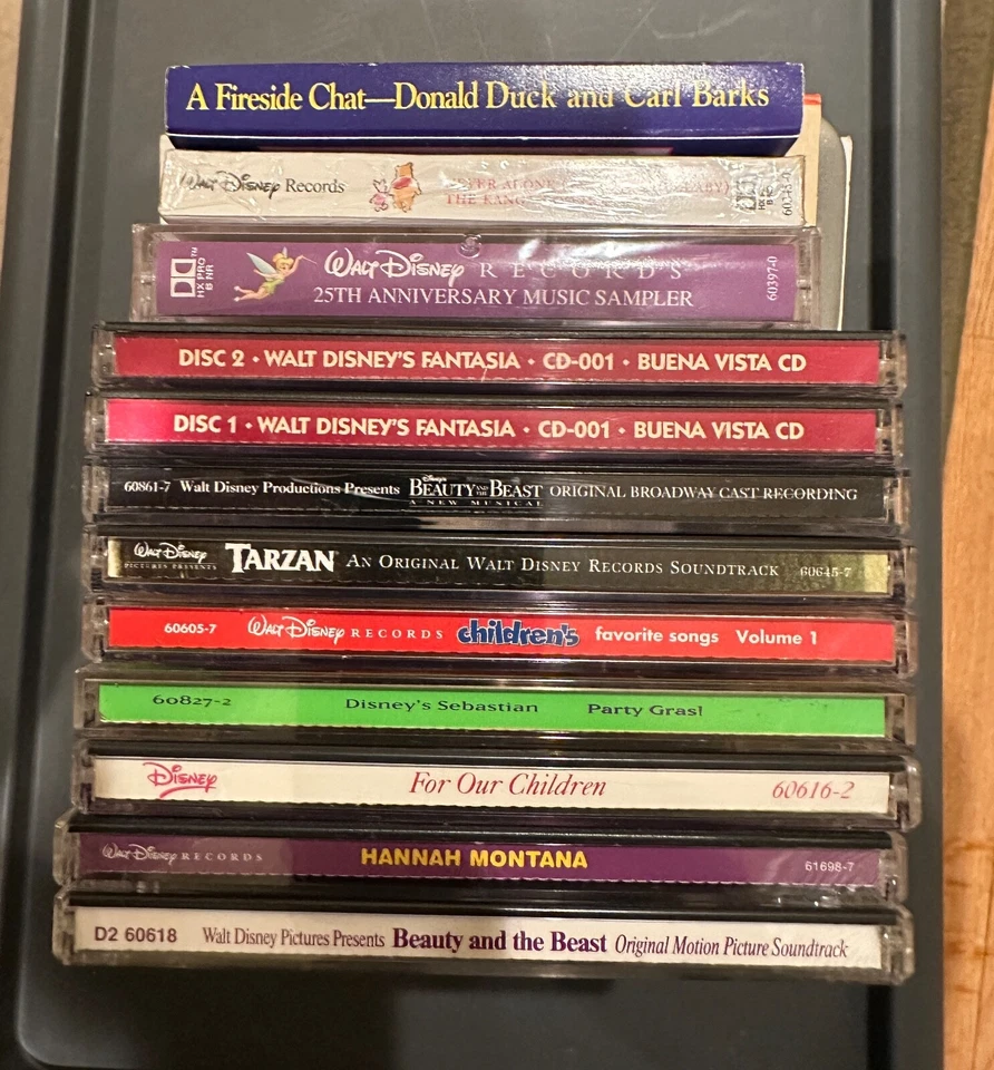 DISNEY CDs Tarzan Beauty and the Beast Fantasia Sebastian Hannah Montana Pooh - Image 1 of 1