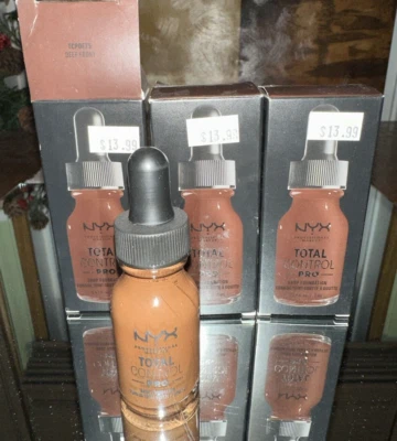 3x NYX PROFESSIONAL MAKEUP Total Control Pro Foundation Deep Ebony Same Lot! - Image 1 of 4