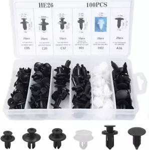 Clip Di Fissaggio Universali per Auto 100 Pz in Plastica per Portiere, Paraurti - Foto 1 di 7