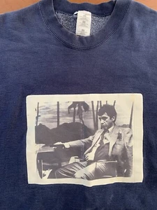 VTG SCARFACE AL PACINO TONY MONTANA MADE IN USA Heavyweight SWEATSHIRT NAVY XL - Picture 1 of 7