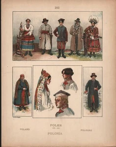 Polonia - Siglo XIX - Vestido Folclórico - 1925 Disfraz Plato - Imagen 1 de 2