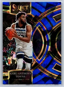 2023-24 Panini Select - Premier Level Karl-Anthony Towns #196 Blue Cracked Ice - Picture 1 of 2