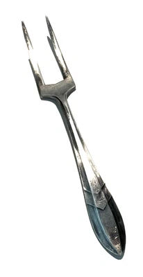 Tenedor de carne de cóctel de 2 puntas plateado vintage MS Ltd EPNS Sheffield Inglaterra Foto 1 de 4