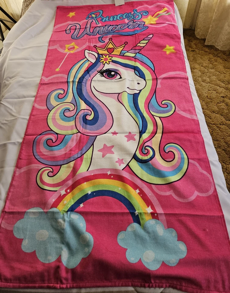 Toalla de Playa - Princesa Unicornio - 30" x 60" - ¡¡¡EN OFERTA!!!   ¡Se vende rápido!! Foto 1 de 4