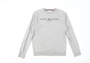 Tommy Hilfiger Boys Grey Logo Sweatshirt - Size 16 Casual - Picture 1 of 12