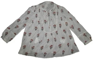 A.L.C. ALC 100% Silk Pullover Blouse Floral Print Women's Size 10 - Picture 1 of 6