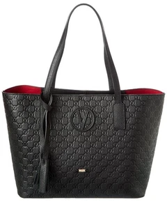 Valentino By Mario Valentino Soho Medallion Leather Tote Women's Black - Picture 1 of 4