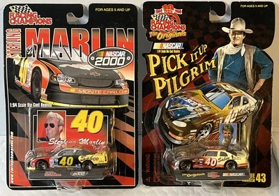 Lote de 2 Racing Champions 1:64 Diecast NASCAR Sterling Marlin #40 Carros Sabco - Imagem 1 de 4