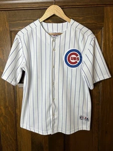 Vintage Majestic Chicago Cubs Lee 25 MLB Jersey Youth XL Stitched Pinstripe - Picture 1 of 6