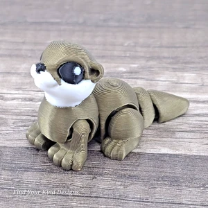 3D-gedrucktes Otter-Brüten | Gelenkiges Flexi-Zappelspielzeug 1,75 Zoll niedliche Geschenkidee - Bild 1 von 7