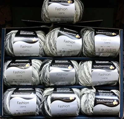 500g Schachenmayr Wolle Fashion Leana, Marmor , 10x50g, *neuwertig* - Bild 1 von 3
