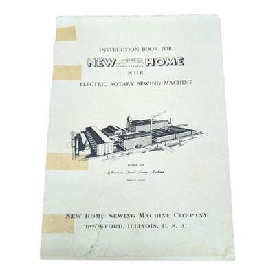 1950's OWNER'S INSTRUCTION MANUAL FOR NEW HOME ELECTRIC ROTARY SEWING MACHINE M - Image 1 of 4