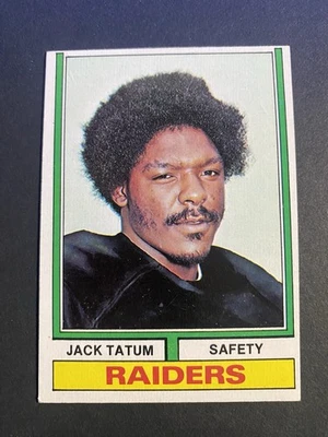 1974 Topps Football Jack Tatum Oakland Raiders Card #14 (a) - Image 1 of 2