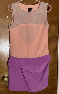 Vestido corto Asos Y2K parte superior de cuero recortado trasero rosa púrpura para mujer talla 6 - Imagen 1 de 13