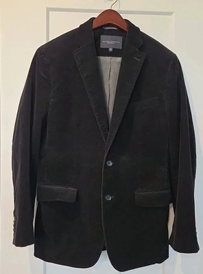 Banana Republic  Men Tailored fit Blazer 38 R BLACK Corduroy Business Old Money  - Image 1 of 4