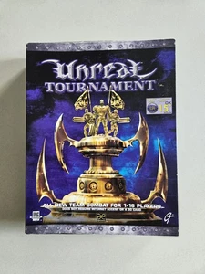 Unreal Tournament Big Box PC CD-ROM Game 1999 Epic Games GT Interactive COMPLETE - Picture 1 of 9