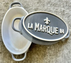 2 - LA MARQUE France 84 Sur La Table Grey Au Gratin Baking Dish - VG - Picture 1 of 6