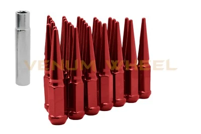 Jeep Wrangler 12 piezas de repuesto 1/2-20 tuercas de clavo rojo + llave de enchufe  Foto 1 de 4