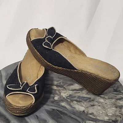 Sandalias MUDD Punta Abierta Espalda Deslizables con Patrón Floral Talla 8M Foto 1 de 4