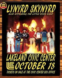 Lynyrd Skynyrd - Street Survivors Tour 1977 - letrero de metal 11 x 14 - Imagen 1 de 4