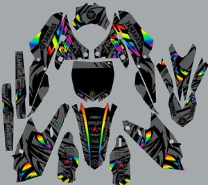 Decals for Cycra Powerflow YAMAHA GRAPHICS  YZ 450f YZ450f 2014-2017 Rainbow - Picture 1 of 1
